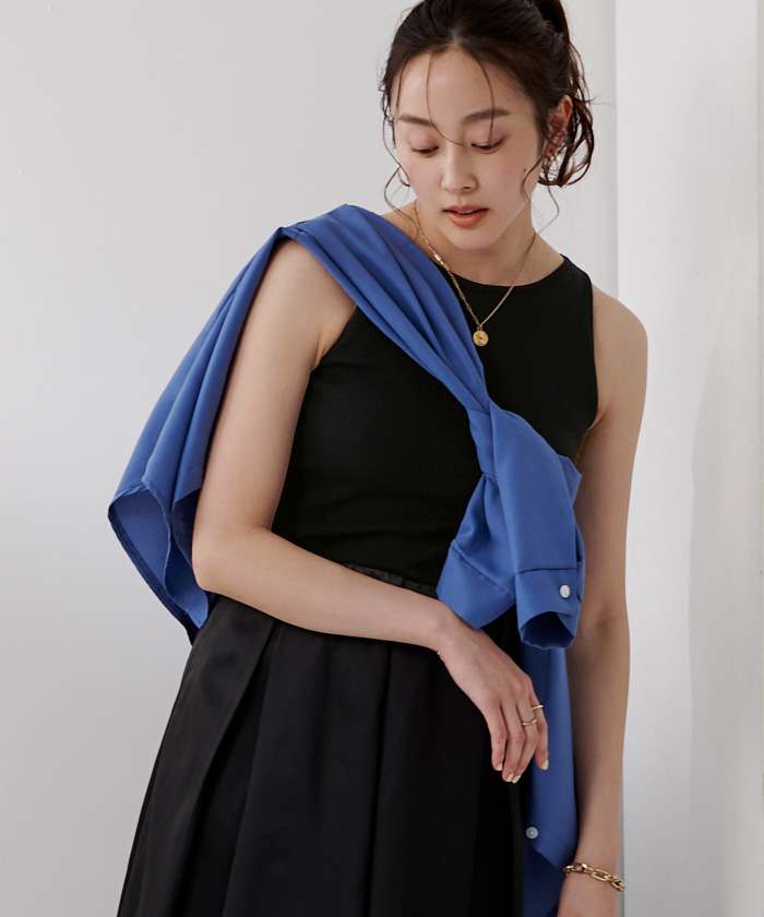 カップ付きアメリカンスリーブタンクトップ8